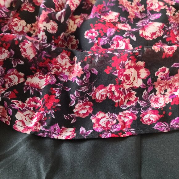 ISABEL MATERNITY - INGRID & ISABEL BURGUNDY FLORAL PRINT 3/4 SLEEVES SZ 2XL(18) - Picture 7 of 13